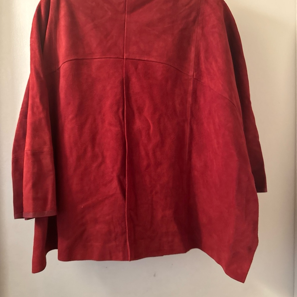 georgio & mario jacket suede 3/4 sleeve burgundy sz fr36 usa m - Picture 8 of 9
